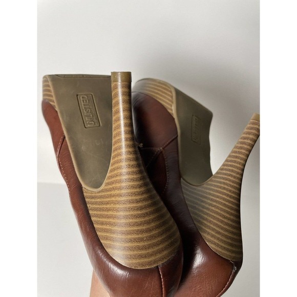 Kenneth Cole Platform Stiletto Booties US Size 10 M Red Brown Stretch Unlisted - Picture 6 of 7